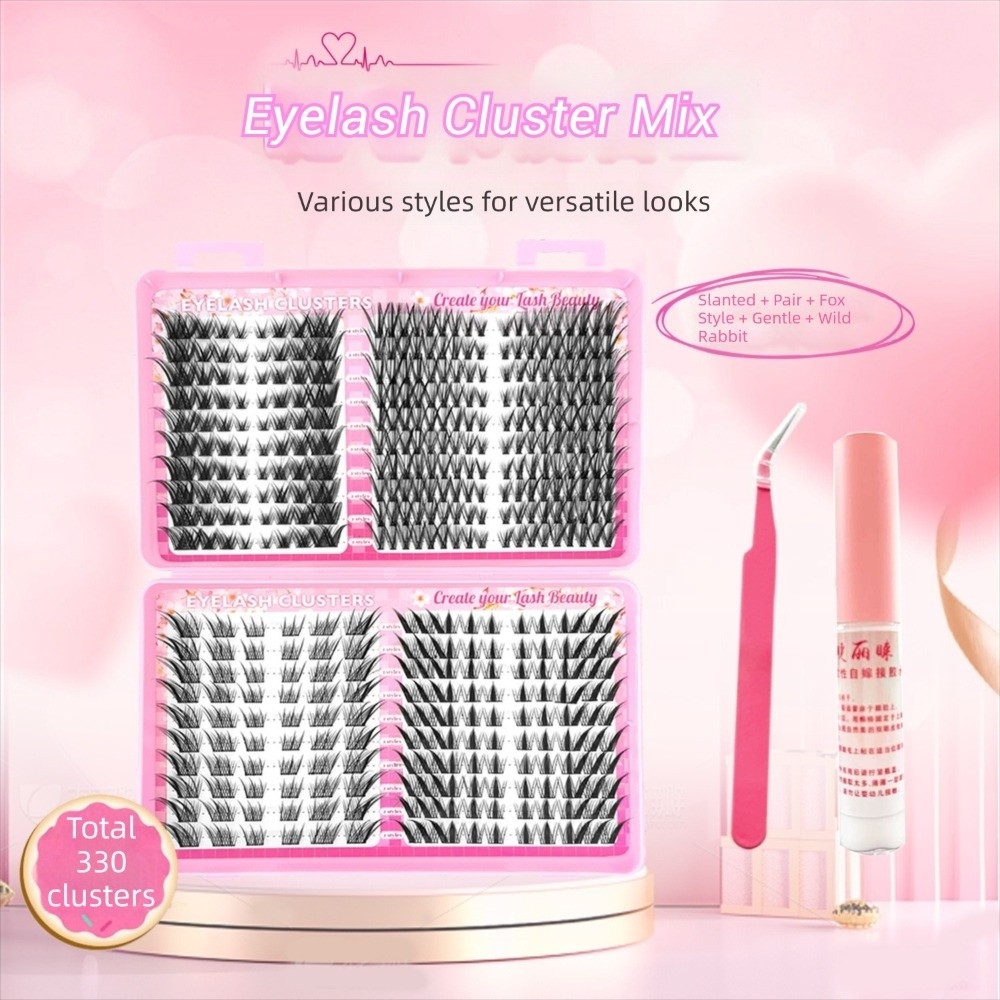 Eyelash Extension Natural Look - Cílios Postiços com Efeito Natural, Pretos,