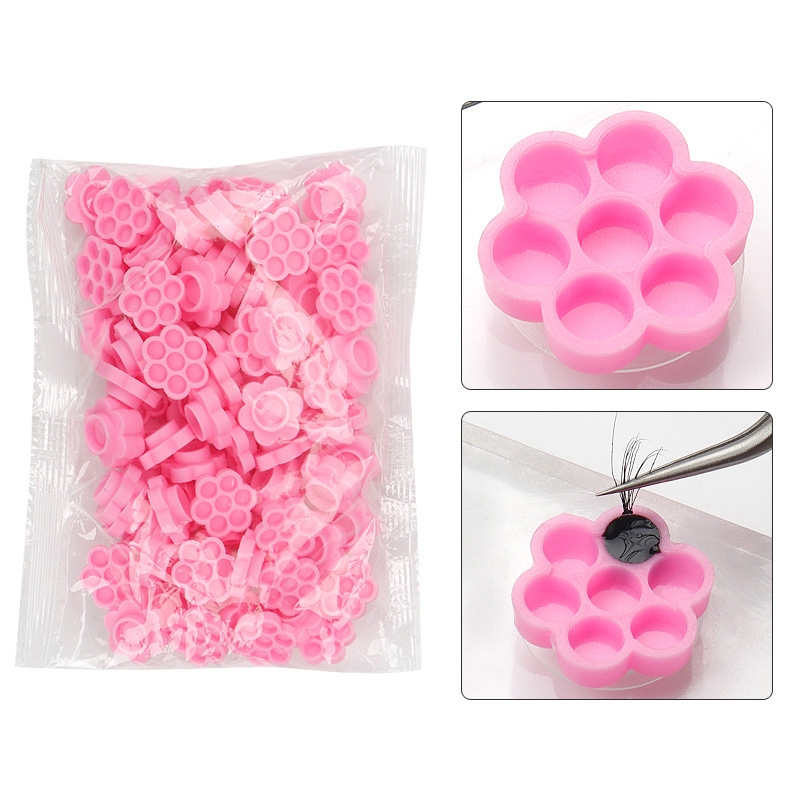 Eyelash Extension Look - 100 pçs flor rosa cola atraso