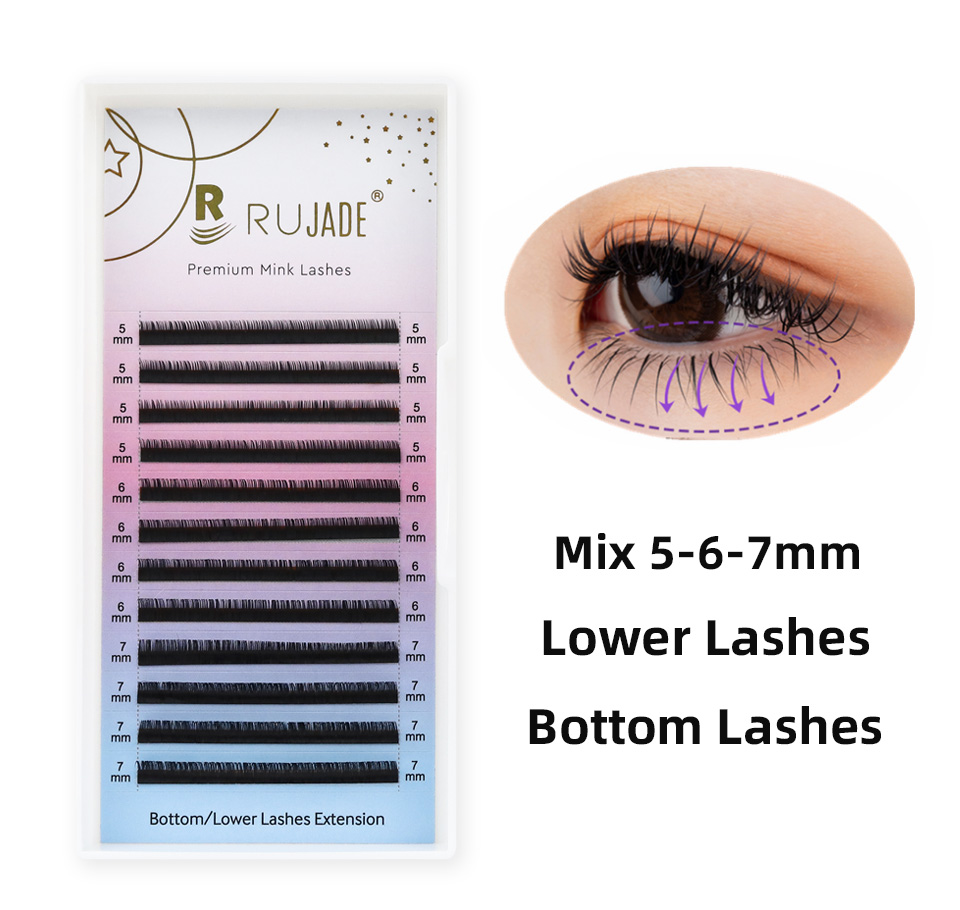 Eyelash Extension For Asian Eyes - Cílios inferiores mix 5 6 7mm
