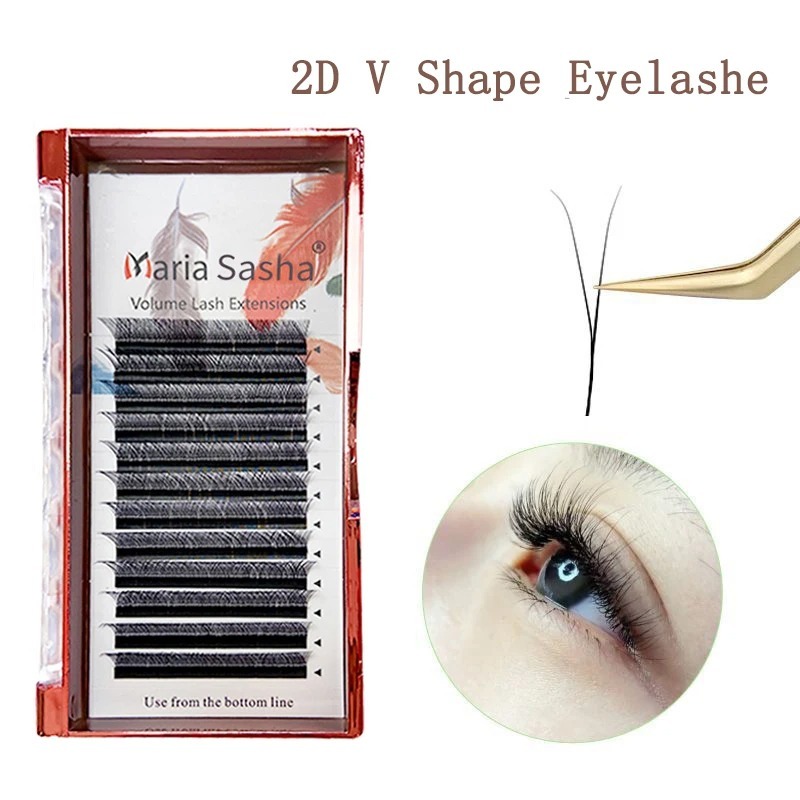 Eyelash Extension Human Hair - MARIA Cílios 2D em Formato Y,