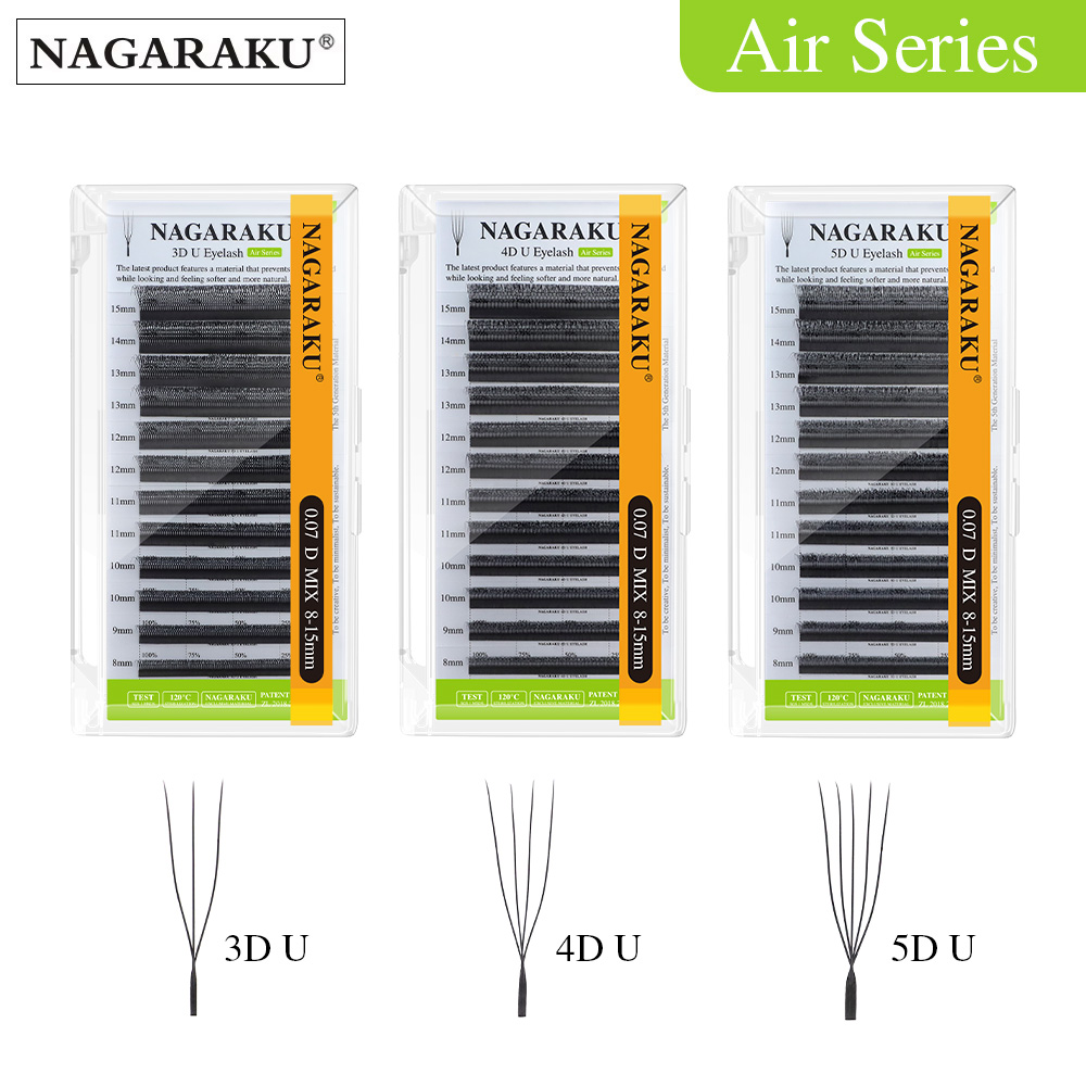NAGARAKU U Forma 3D/4D/5D Luz  - Eyelash Extension Human Hair avaliação e preço