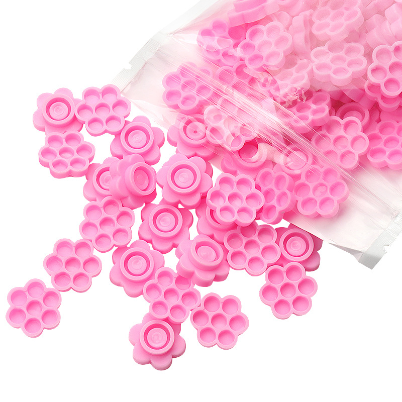 100 pçs flor rosa cola atraso  - Eyelash Extension Look avaliação e preço
