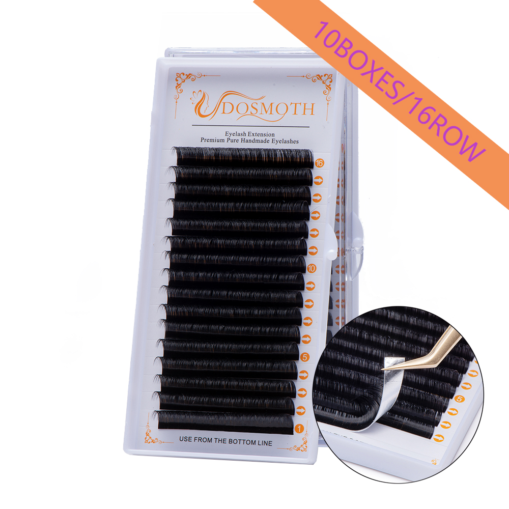 DOSMOTH 10 Caixas 16 Fileiras  - Eyelash Extension For Asian Eyes avaliação e preço